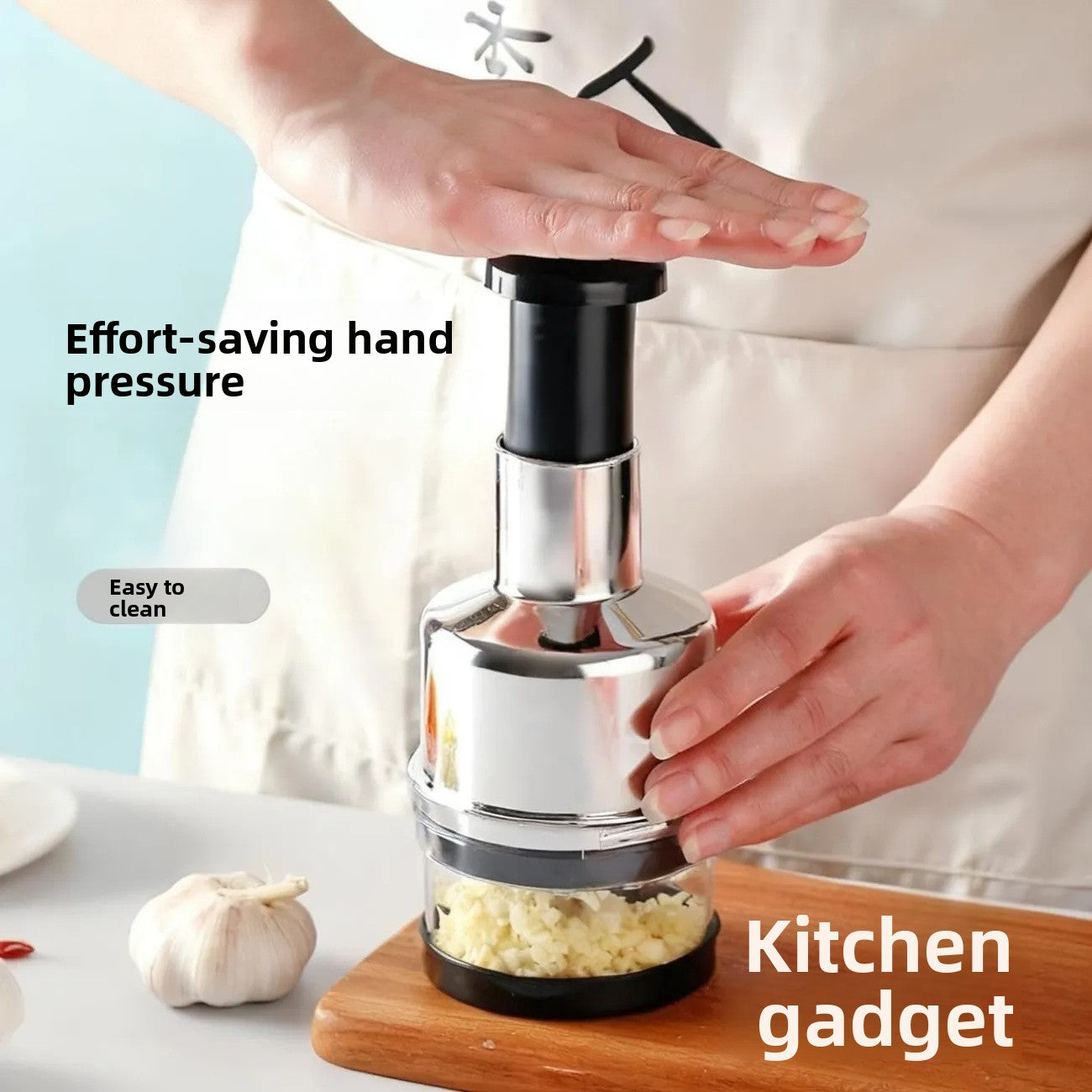 Stainless Steel Garlic Crusher Kitchen Mincer Tool