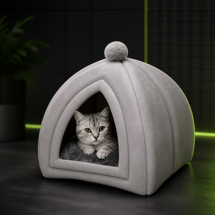 Washable Cozy Cave Bed for Cats & Small Dogs