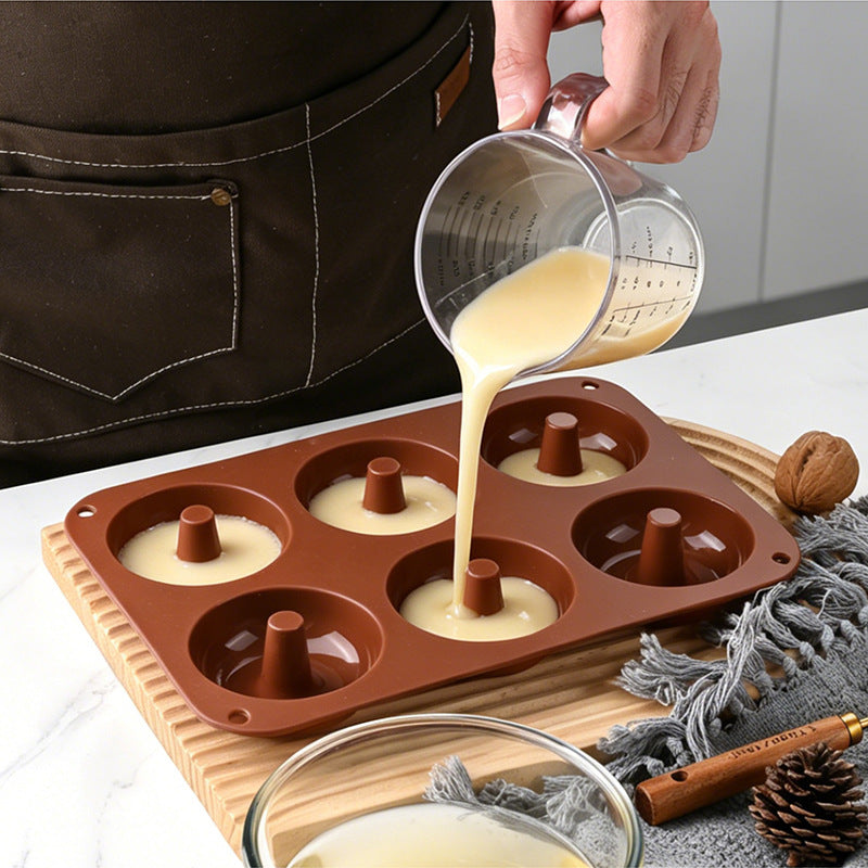 6-Hole 8-Hole Round Cake Silicone Mold Donut Mold Cookie Baking Tool