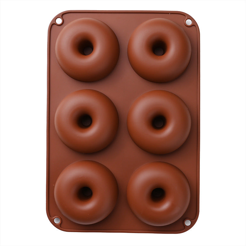 6-Hole 8-Hole Round Cake Silicone Mold Donut Mold Cookie Baking Tool
