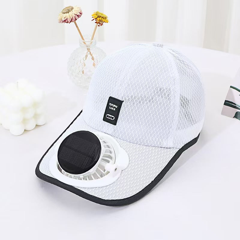 Baseball Cap for Women Men with Built-in Fan Sun Protection