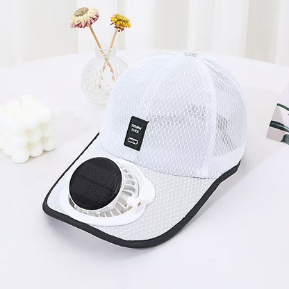 Baseball Cap for Women Men with Built-in Fan Sun Protection