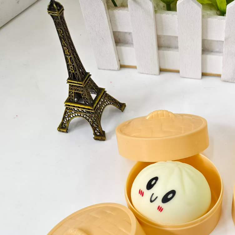 Emoji Bun Squeeze Toy Stress Relief Colorful Plaything