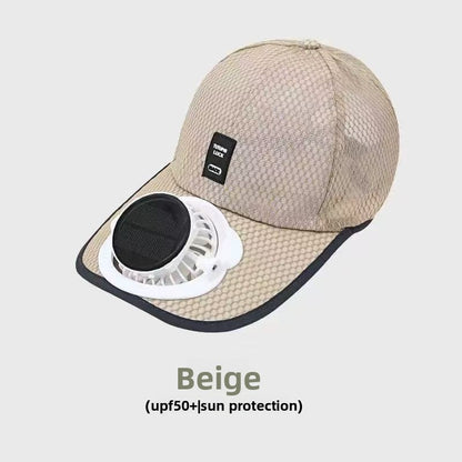 Baseball Cap for Women Men with Built-in Fan Sun Protection