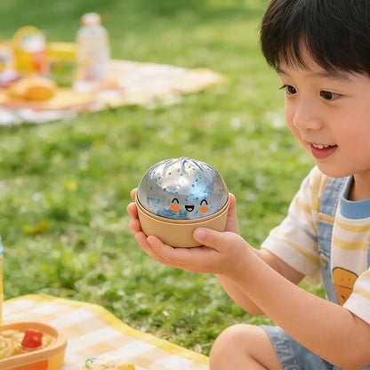 Realistic Giant Dumpling Squeeze Toy with Bamboo Steamer Soft TPR Dough Ball Decompression Fidget Toy Funny Creative Gift