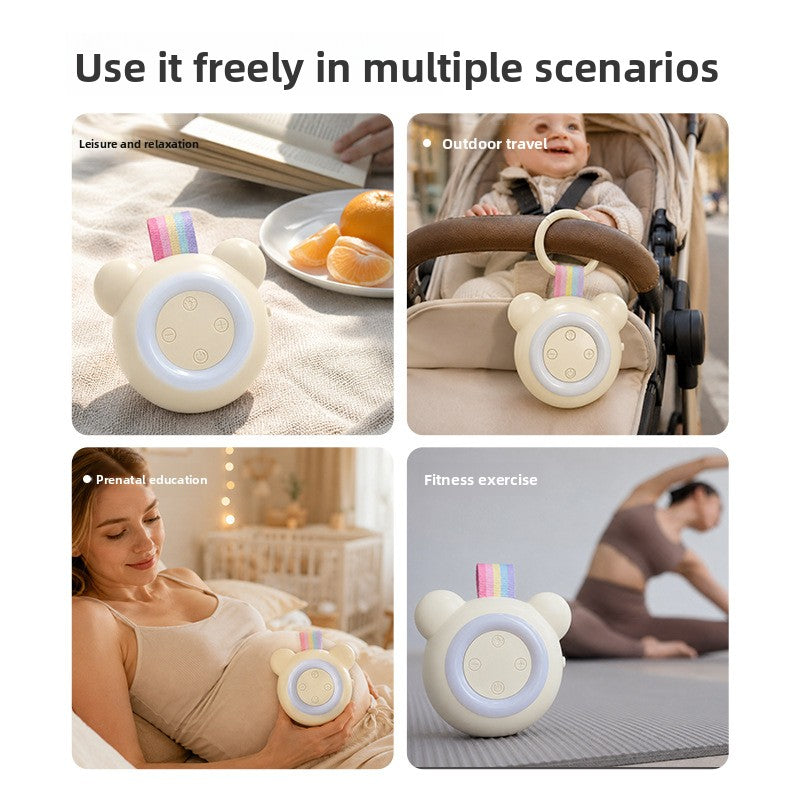 White Noise Baby Sleep Soother with Intelligent Cry Detection and Colorful Night Light