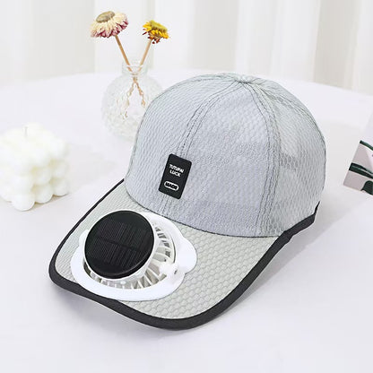 Baseball Cap for Women Men with Built-in Fan Sun Protection