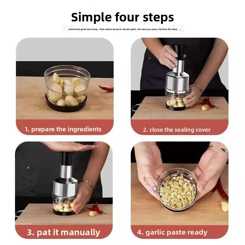 Stainless Steel Garlic Crusher Kitchen Mincer Tool