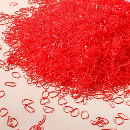 500/1000/2000pcs Girls Colourful Disposable Rubber Band Hair Ties Headband Children Ponytail Holder Bands Kids Hair Accessories