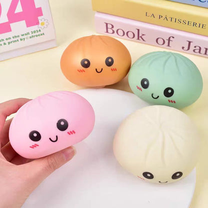 Emoji Bun Squeeze Toy Stress Relief Colorful Plaything