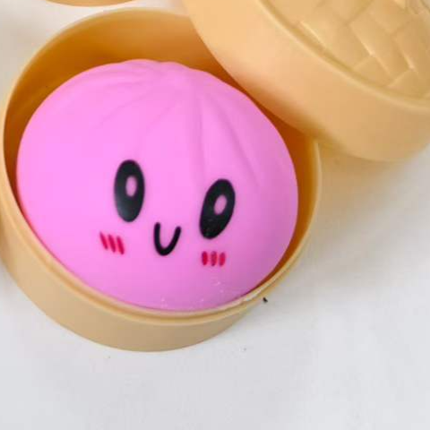 Emoji Bun Squeeze Toy Stress Relief Colorful Plaything