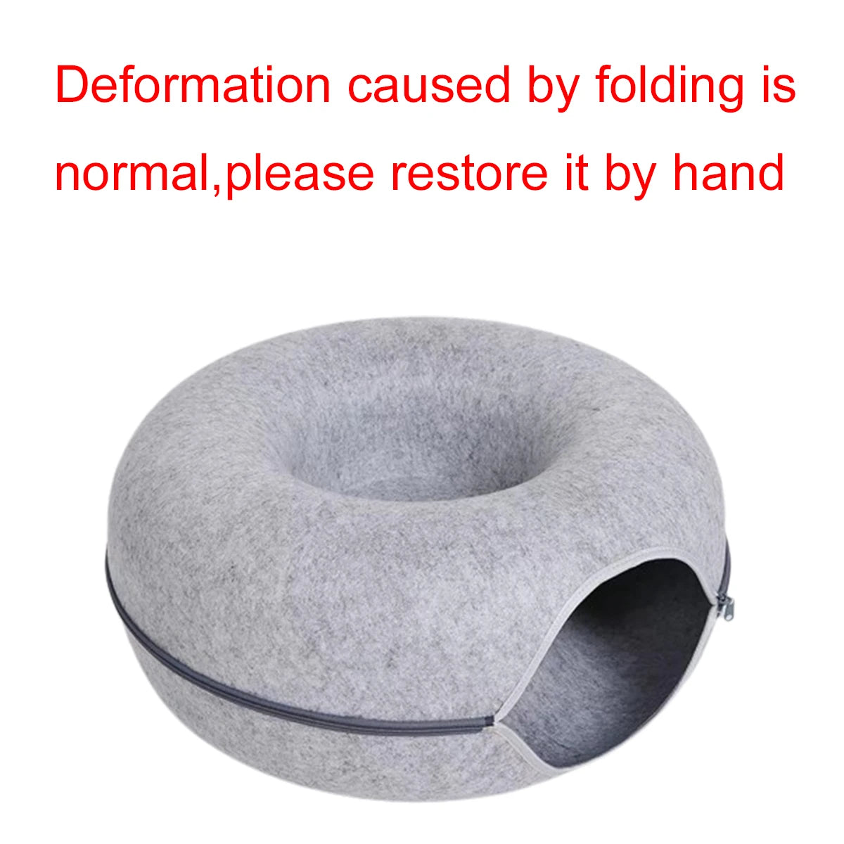 Interactive Round Felt Cat Donut Tunnel — product image 7