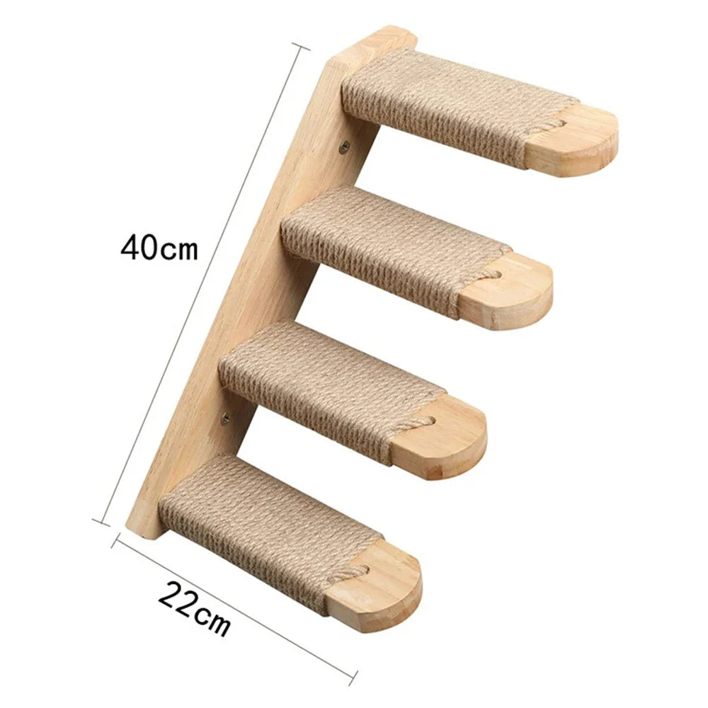 Wall-Mounted Wooden Cat Climbing Shelves — product image 12