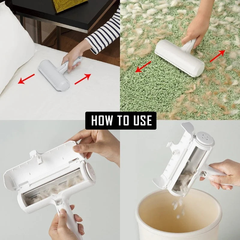 Self-Cleaning Reusable Pet Hair Remover Roller with Base — product image 9