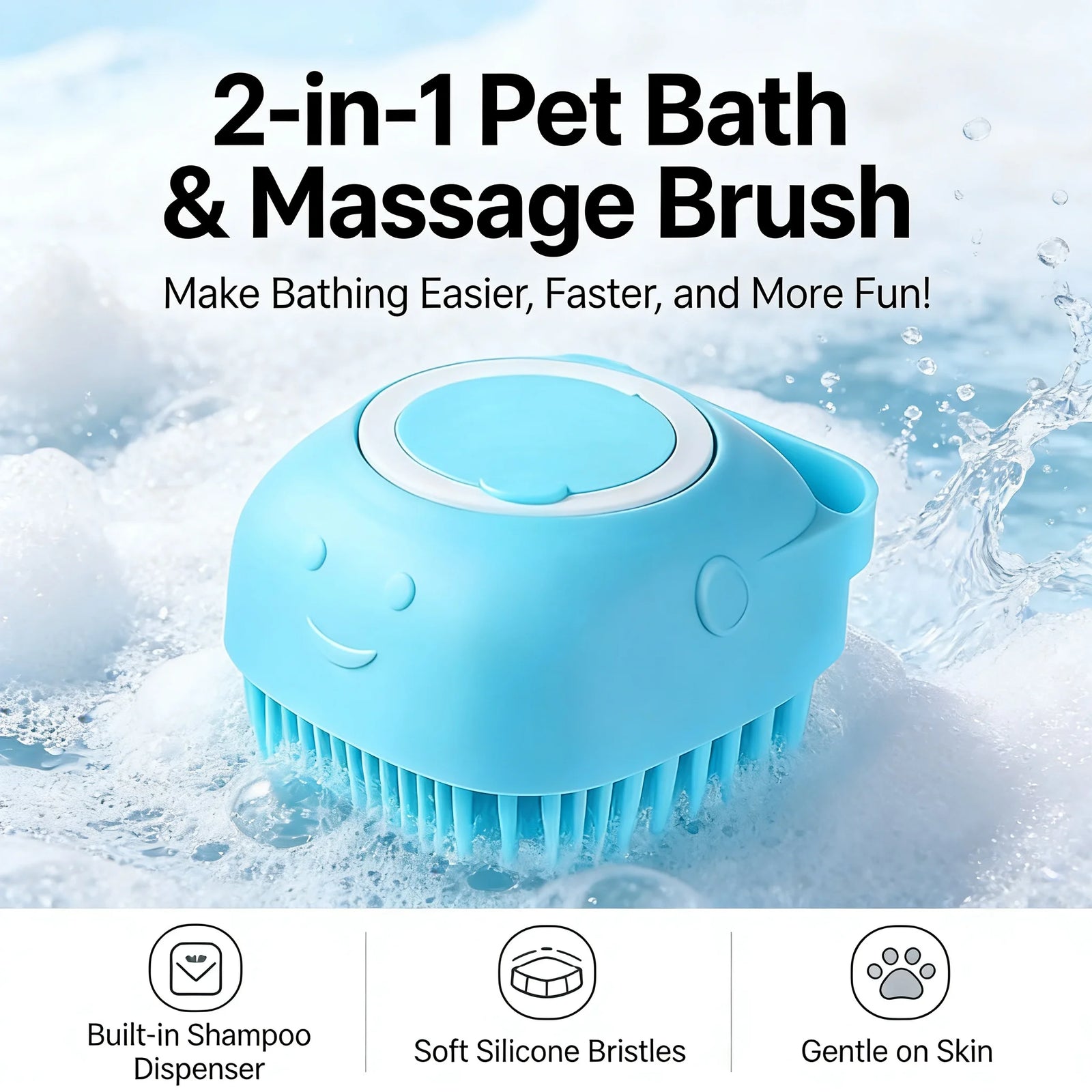 DIALIX 2-in-1 Dog Bath & Massage Brush — product image 8