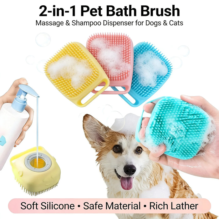 DIALIX 2-in-1 Dog Bath & Massage Brush — product image 2