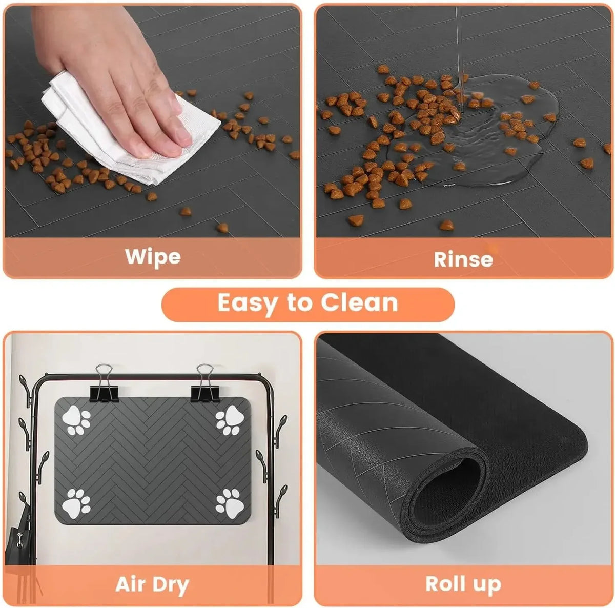 Absorbent Pet Feeding Mat – Waterproof Non-Slip Bowl Mat — product image 6