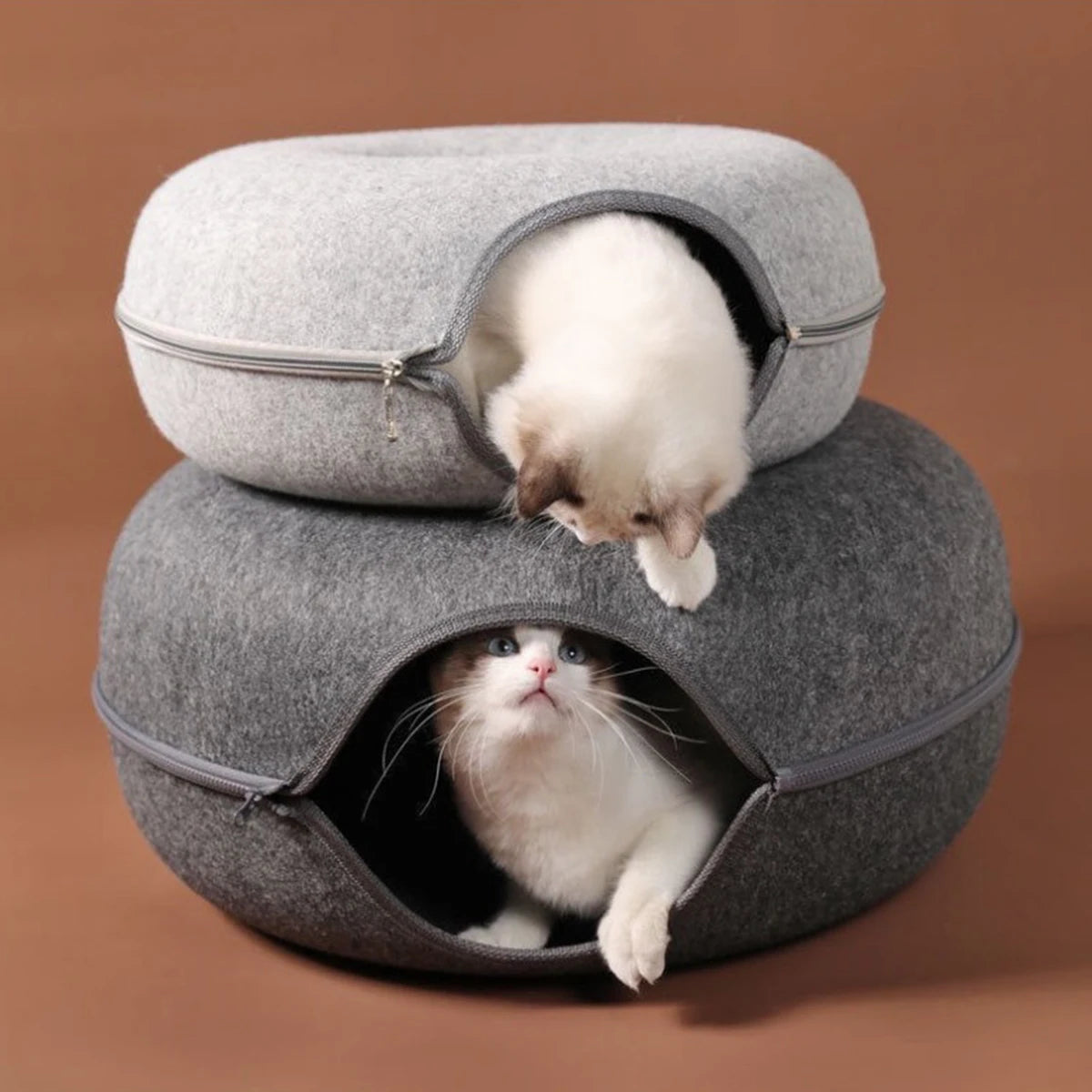 Interactive Round Felt Cat Donut Tunnel — product image 6