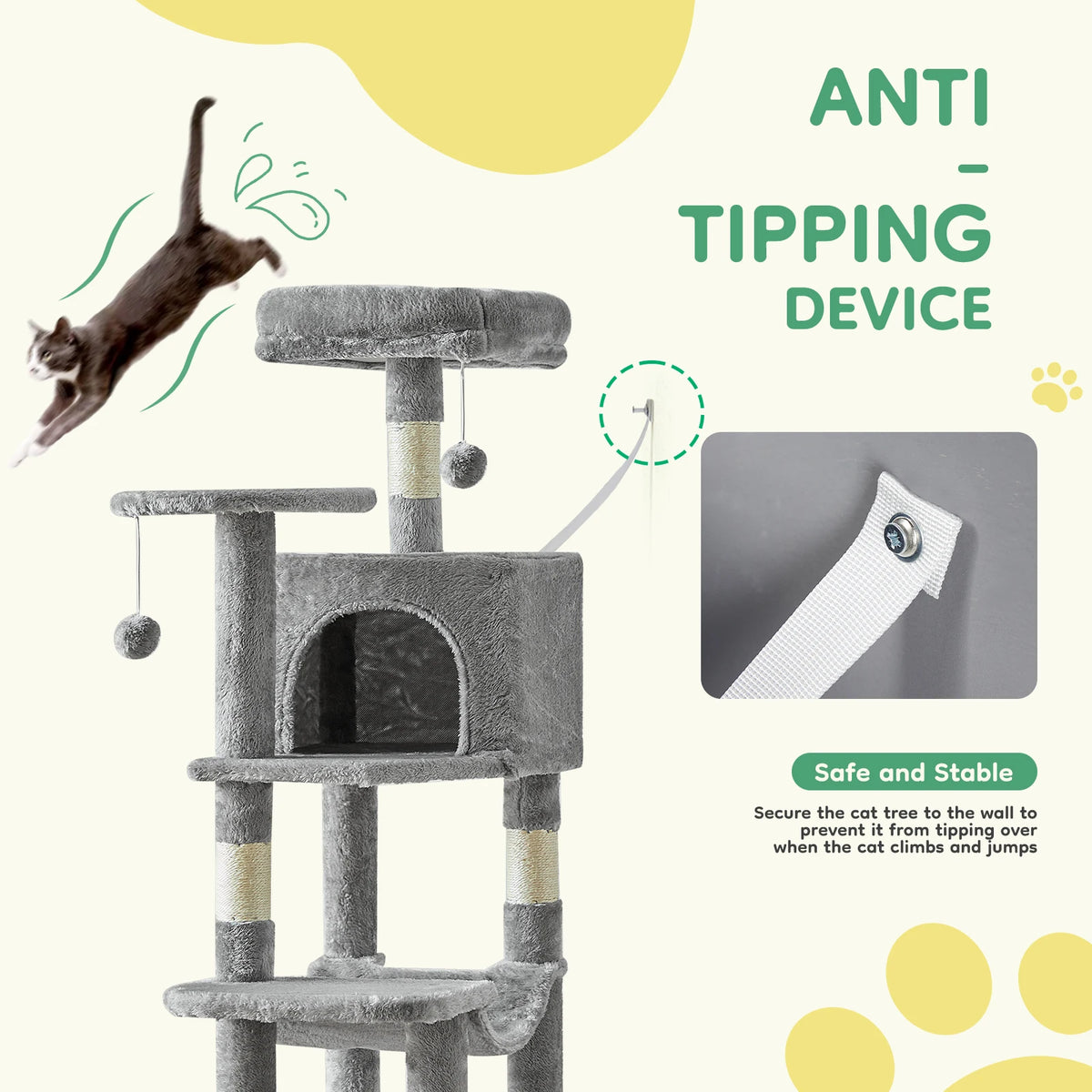 Tall Indoor Cat Tree for Multi-Cat Homes — product image 4