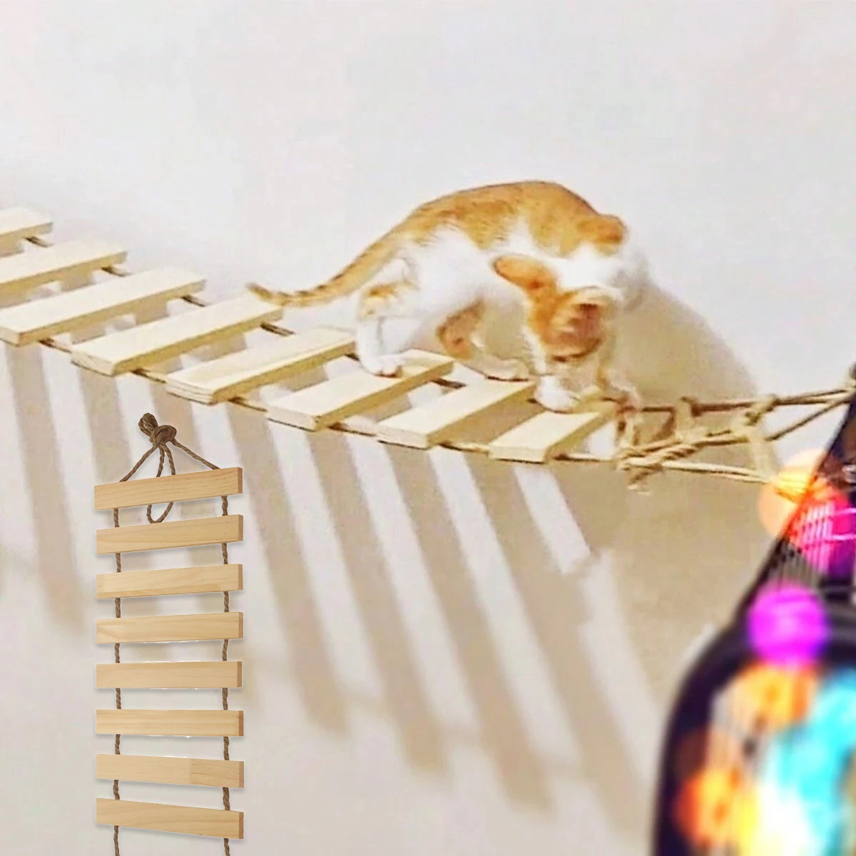 Natural Wood Cat Climbing Ladder — product image 2