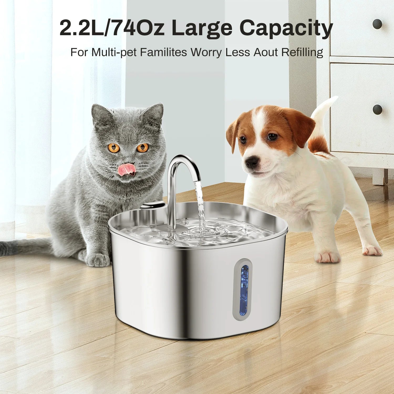 Stainless Steel PureFlow Pet Fountain — product image 3