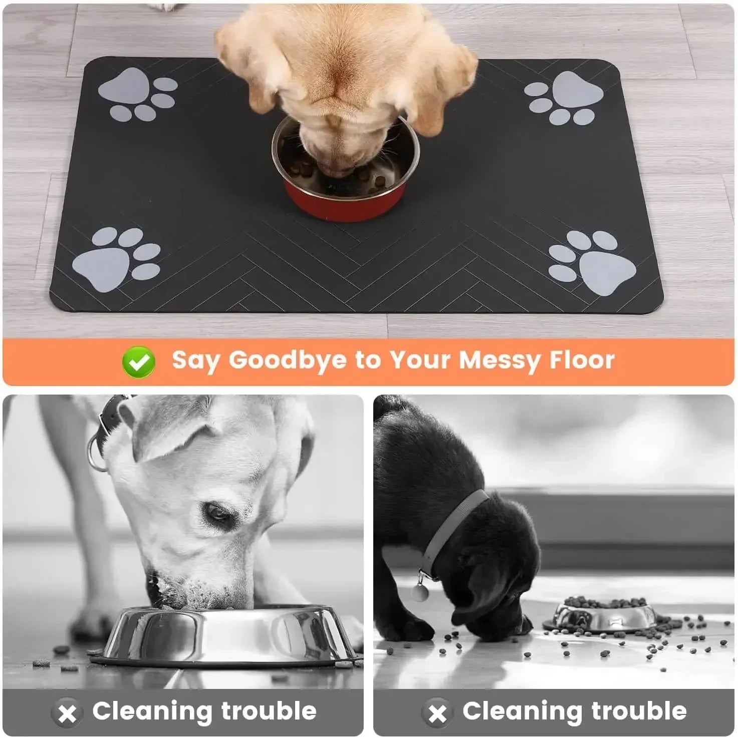 Absorbent Pet Feeding Mat – Waterproof Non-Slip Bowl Mat — product image 3