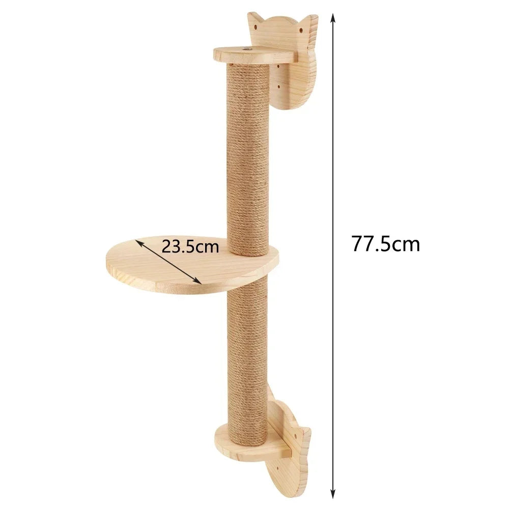 Wall-Mounted Wooden Cat Climbing Shelves — product image 13