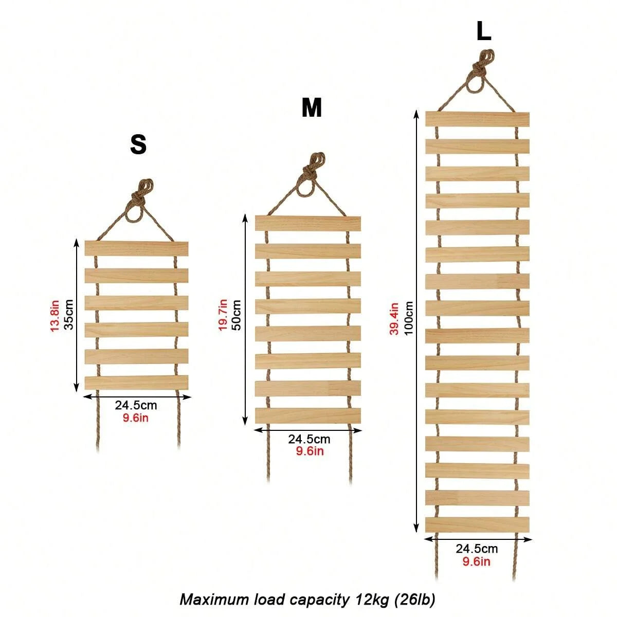 Natural Wood Cat Climbing Ladder — product image 3