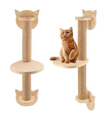 Wall-Mounted Wooden Cat Climbing Shelves — product image 6