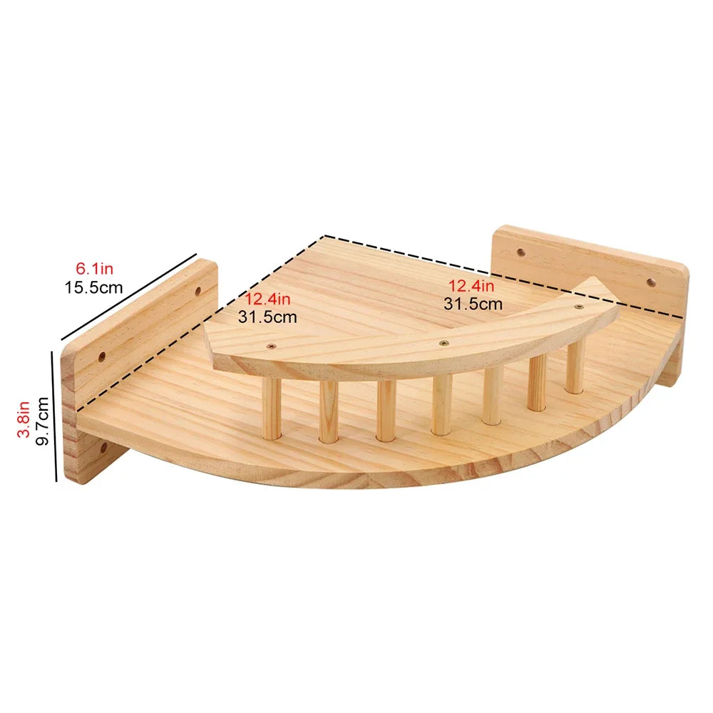 Wall-Mounted Wooden Cat Climbing Shelves — product image 16