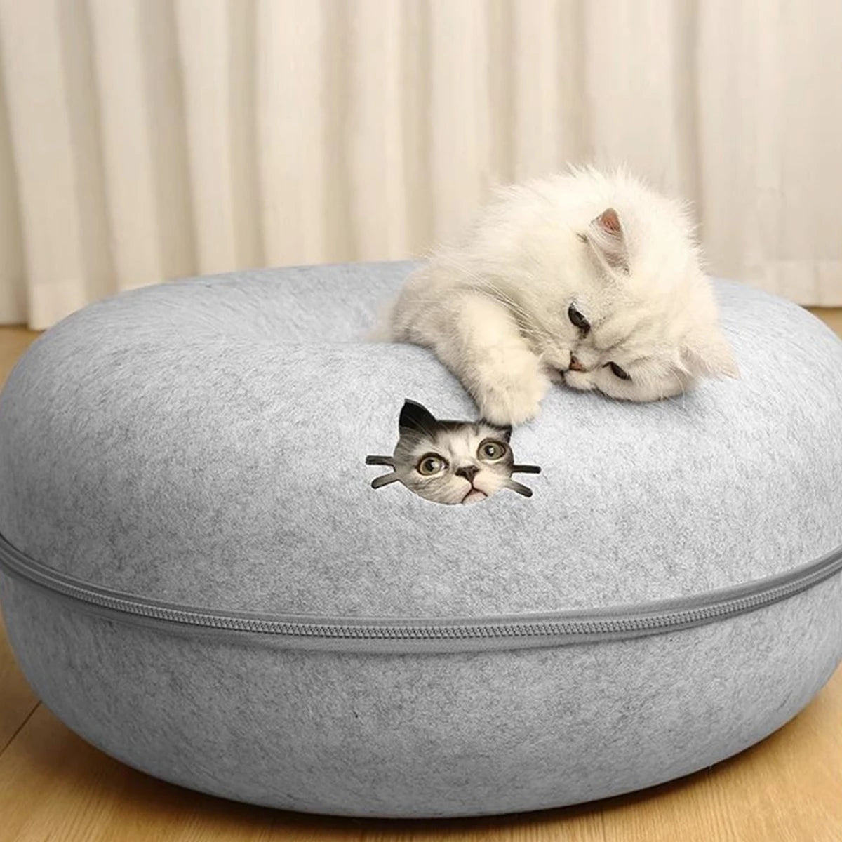 Interactive Round Felt Cat Donut Tunnel — product image 2