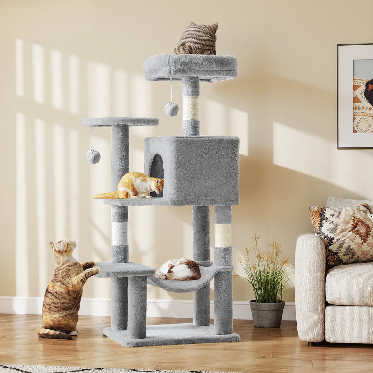 Tall Indoor Cat Tree for Multi-Cat Homes — product image 2