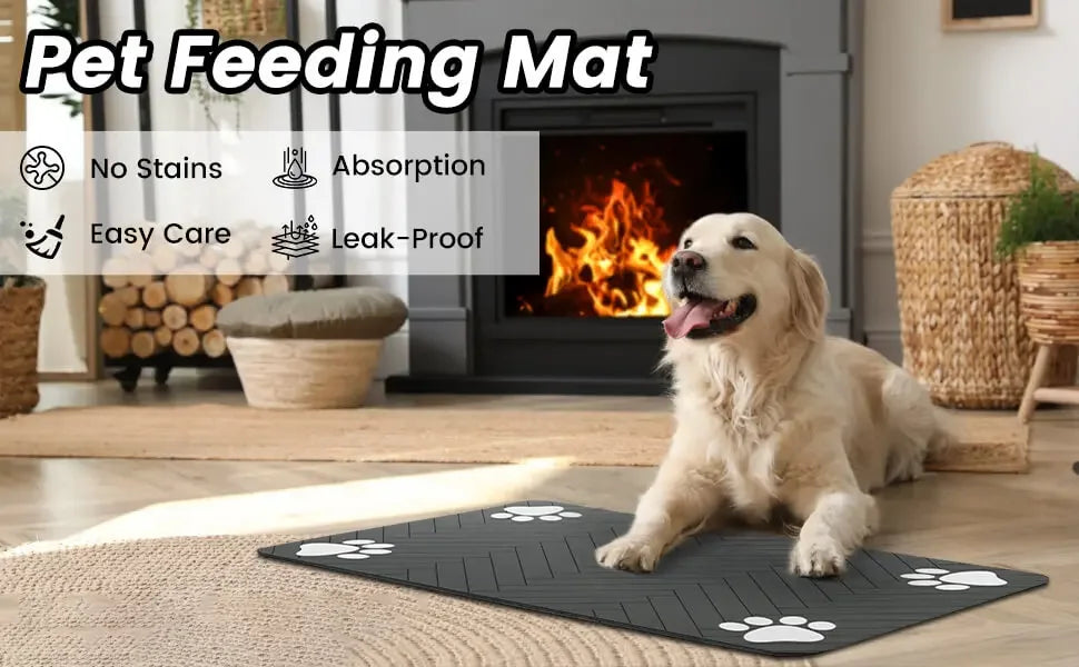 Absorbent Pet Feeding Mat – Waterproof Non-Slip Bowl Mat — product image 8