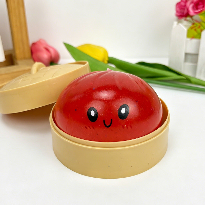 Emoji Bun Squeeze Toy Stress Relief Colorful Plaything