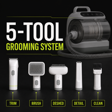 Five grooming tools included with the DIALIX FurFlow grooming vacuum