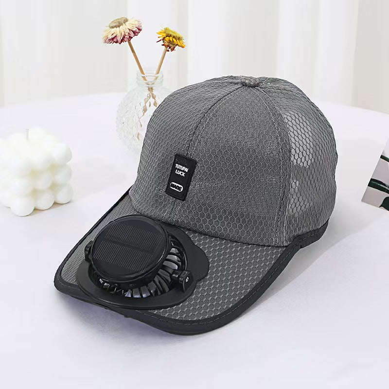 Baseball Cap for Women Men with Built-in Fan Sun Protection