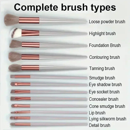Vegan Makeup Brush Set - Soft Fluffy Kabuki & Blending Brushes for Foundation, Contour & Baking, Cruelty-Free Salon Tools