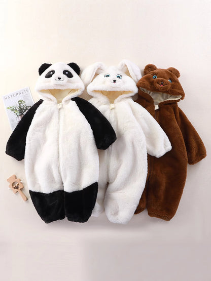 Baby Animal Plush Jumpsuit for Autumn and Winter