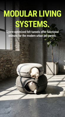 Interactive Round Felt Cat Donut Tunnel — product image 4